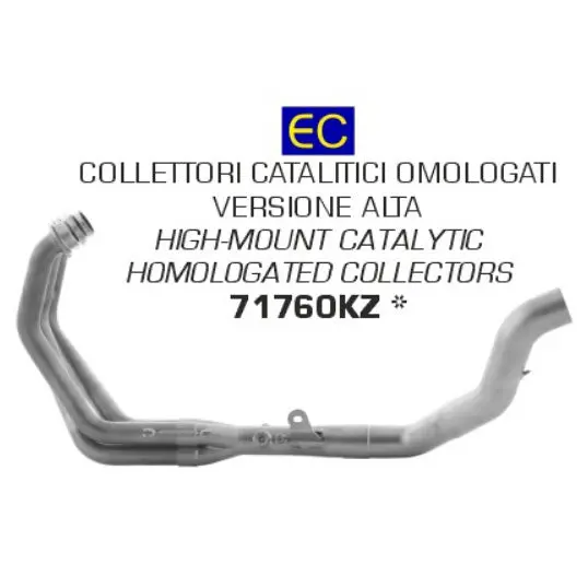 71760Kz Arrow High Version Homologated Stainless Steel Collector For Yamaha Mt-09 21-23 1