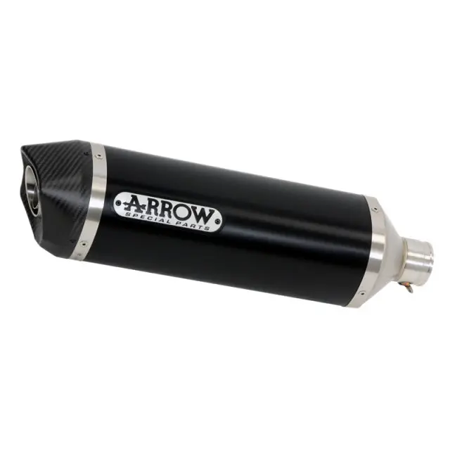 71883Akn  Arrow Honda Cb 300 R 18-20 Homologated Aluminium Dark Race-Tech Silencer With Carbon End Cap For Arrow Link Pipe 1