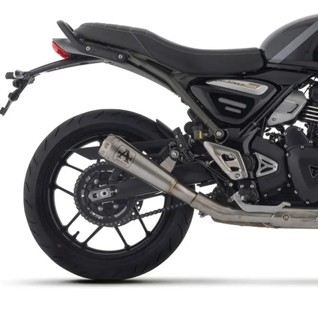 Arrow Exhaust Pro-Race Slip-On Exhaust, Nichrome For Triumph Scrambler 400/Speed 400 24- 25 71974Pri 1