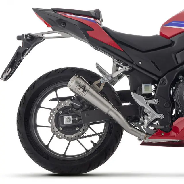 71980Pri Arrow Pro-Race Slip-On Exhaust, Nichrome For Honda Cbr500r 24-25 1