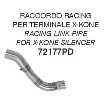 Arrow Honda Crf300l 21-24 Racing Stainless Steel Link Pipe For X-Kone Silencers 72177Pd 1