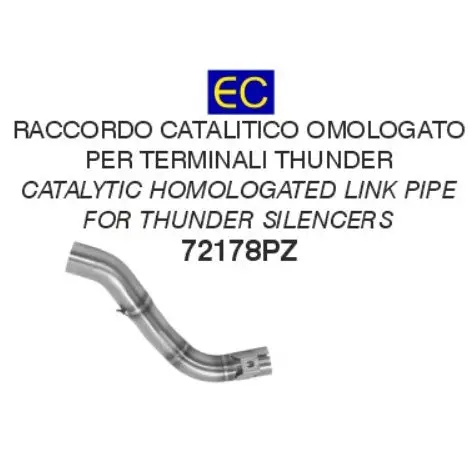 Arrow Honda Crf300l 21-24 Homologated Stainless Steel Link Pipe For Thunder Silencer 72178Pz 1