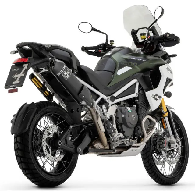 Arrow Triumph Veloce Slip-On Exhaust, Dark For Triumph Tiger 1200 (2022-) (Without Side Cases) 72502Van 1
