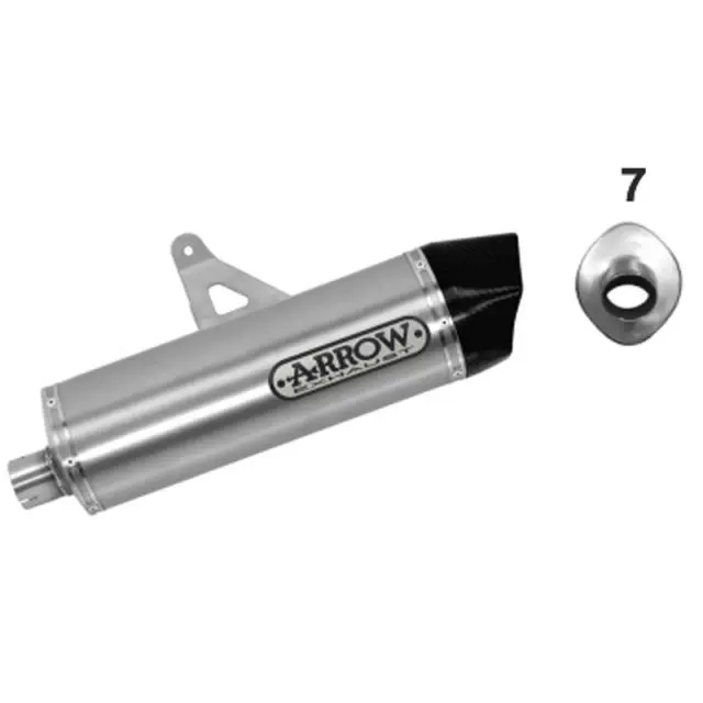 Arrow Honda Crf 1000 L Africa Twin 2016-2017 Homologated Aluminium Maxi-Race Tech Silencer With Carbon End Cap 72621Ak 1