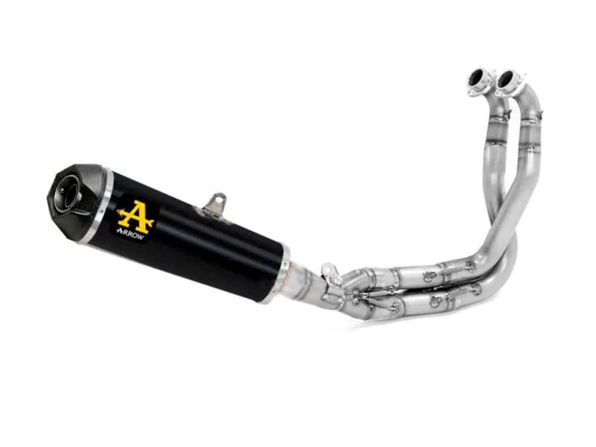 Arrow Indy-Race Full Exhaust, Aluminum Dark For Kawasaki Z650 2021-2024 71937Aknw 1