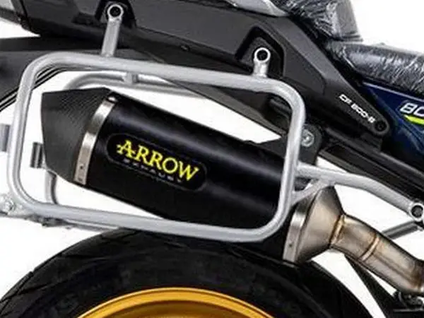 Arrow Cf Moto 800Mt 800 Mt Sport / Touring ’23/24  Homologated Aluminum Dark Race Tech Silencer With Welded Link Pipe 71943Akn 1