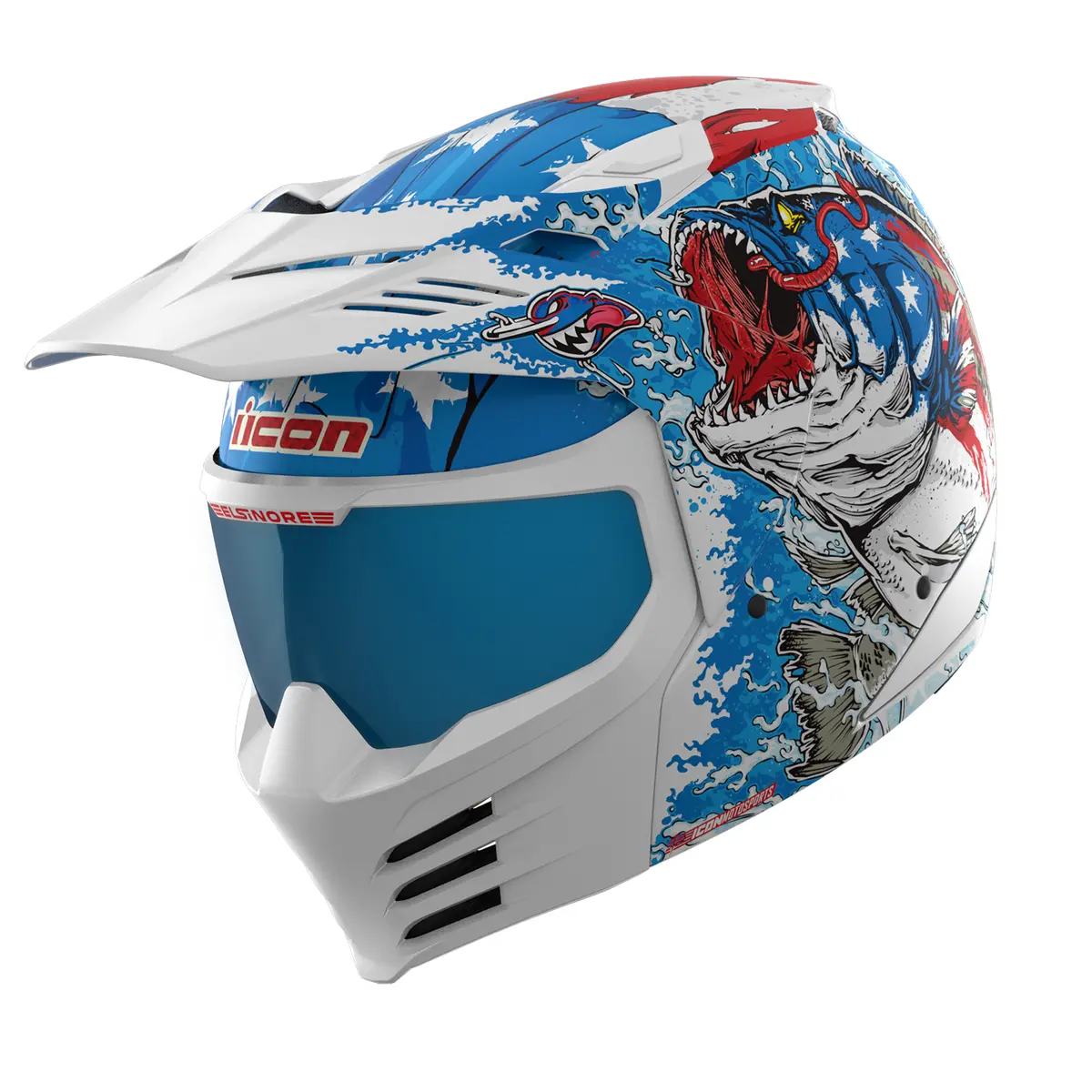 Icon Elsinore™ Helmet - American Basstard - Blue - 2Xl 0104-3283 1