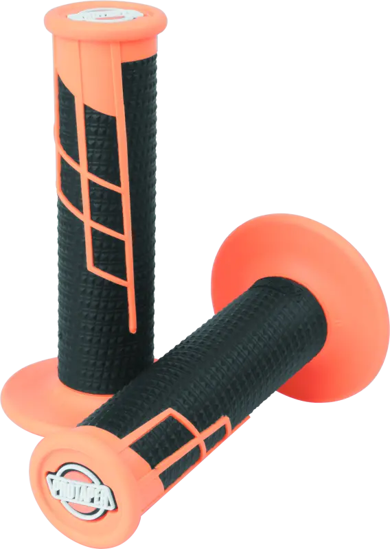 Protaper Clamp-On 1/2 Waffle Grip - Neon Orange/Black 1