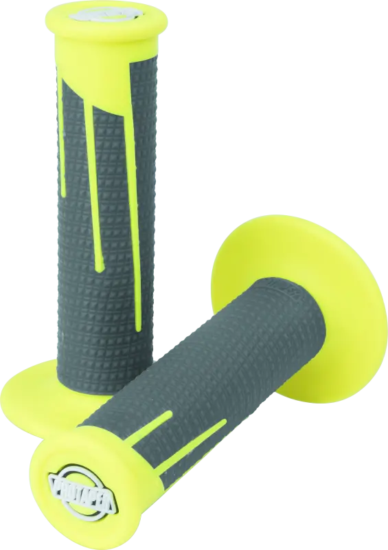 Protaper Full Diamond Clamp-On Grips - Neon Yellow/Dark Gray 1
