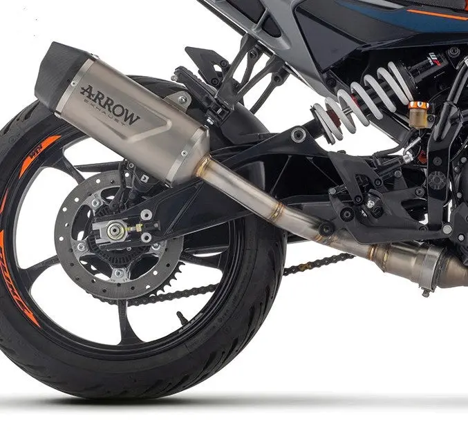 71972Pk Arrow Exhaust Slip On Indy Evo Titanium-Carbon End Cap For Ktm Duke 390 2024 - 2025 1