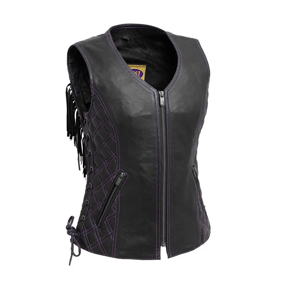 Bandida Women's Motorcycle Leather Vest 1