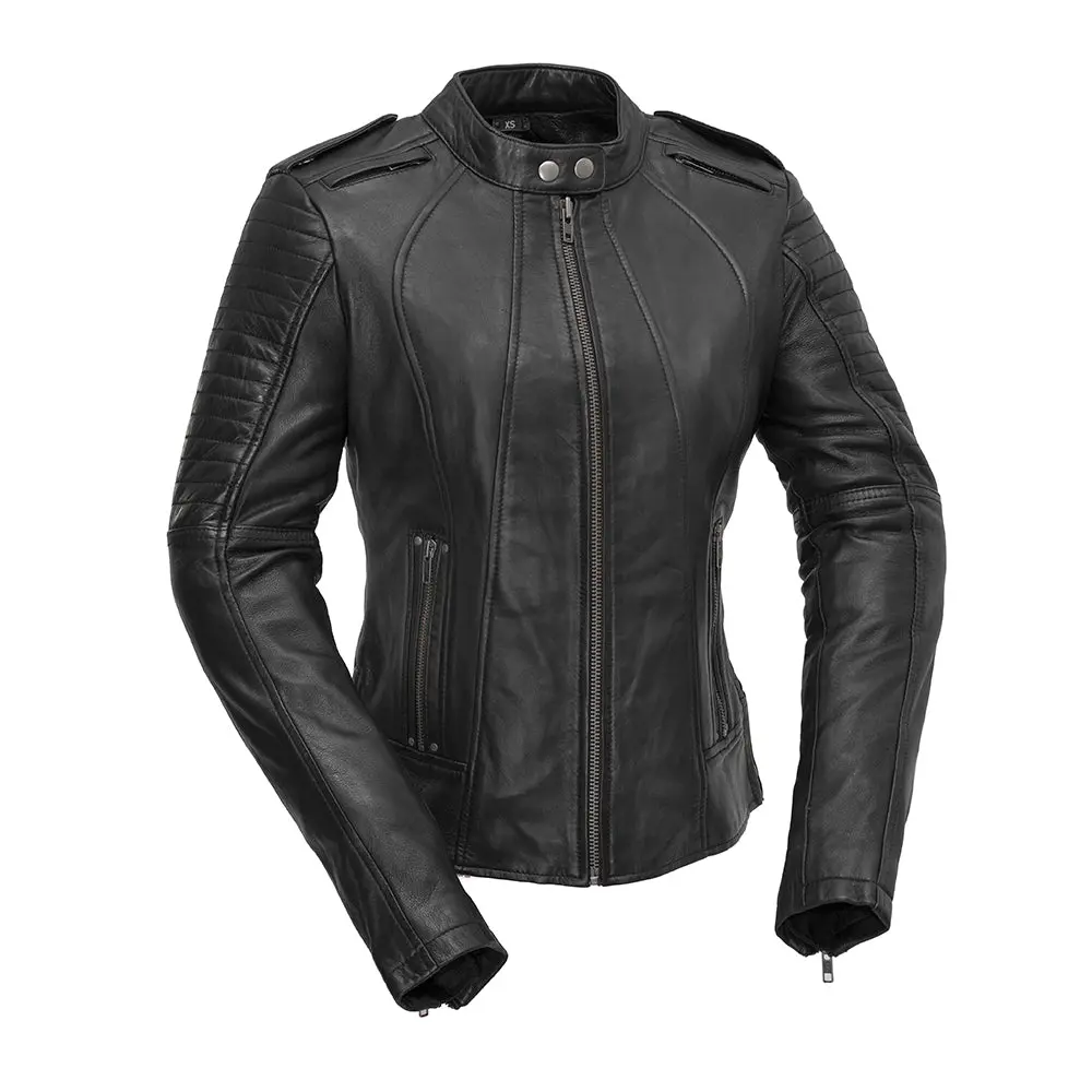 Biker - Women's Motorcycle Leather Jacket 1
