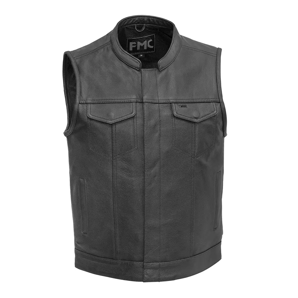 Blaster Men's Leather Motorcycle Vest 1