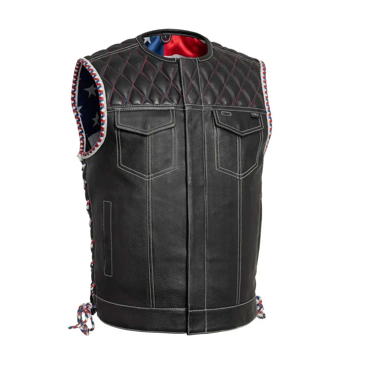 Captain Men's Motorcycle Leather Vest 1