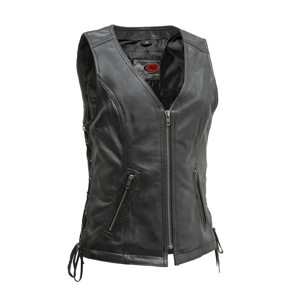 Cindy - Women's Motorcycle Sheepskin Vest 1