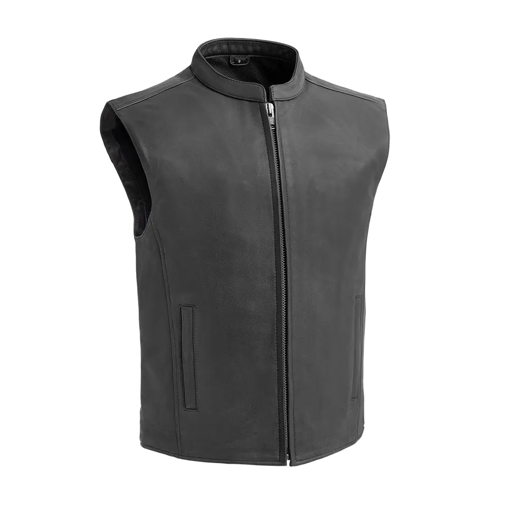 Club House Men's Leather Motorcycle Vest 1