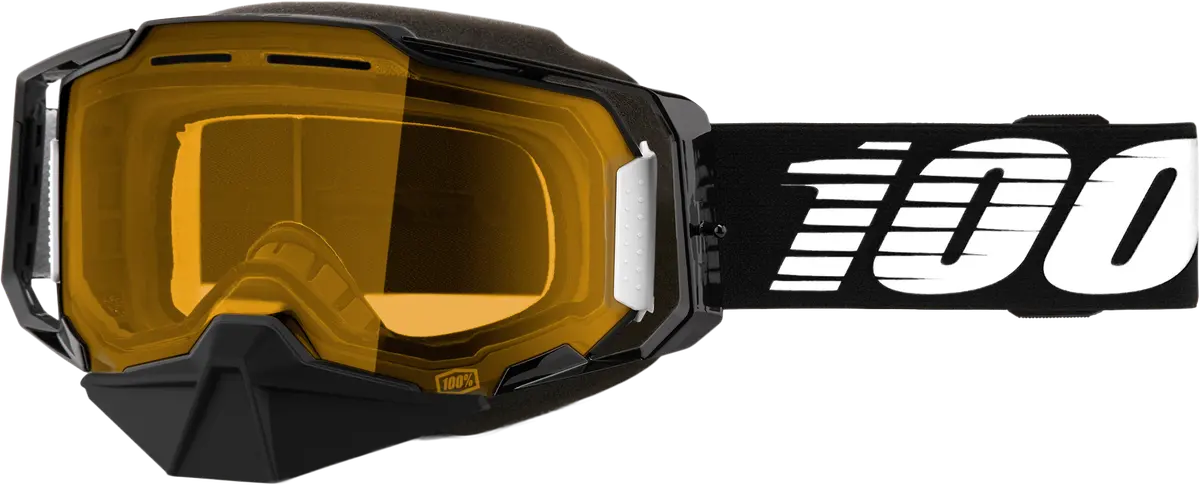 Armega Snowmobile Goggle Black W/ Ylw Lens 1