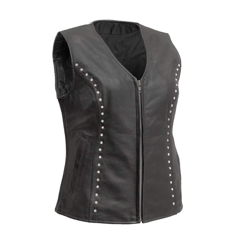 Diana - Women's Motorcycle Leather Vest 1