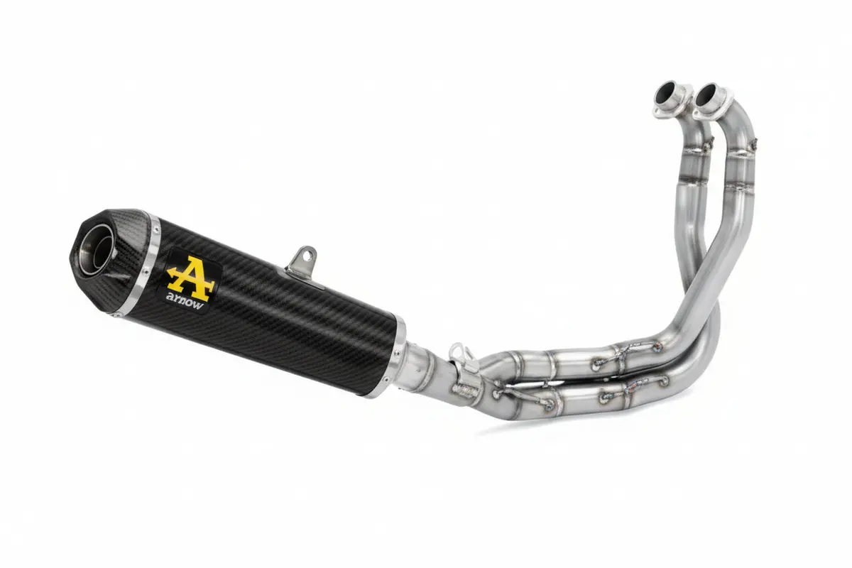 Arrow Full Exhaust, With Titanium Dark Muffler For Kawasaki Z650 2021-2024 71937Pknw 1