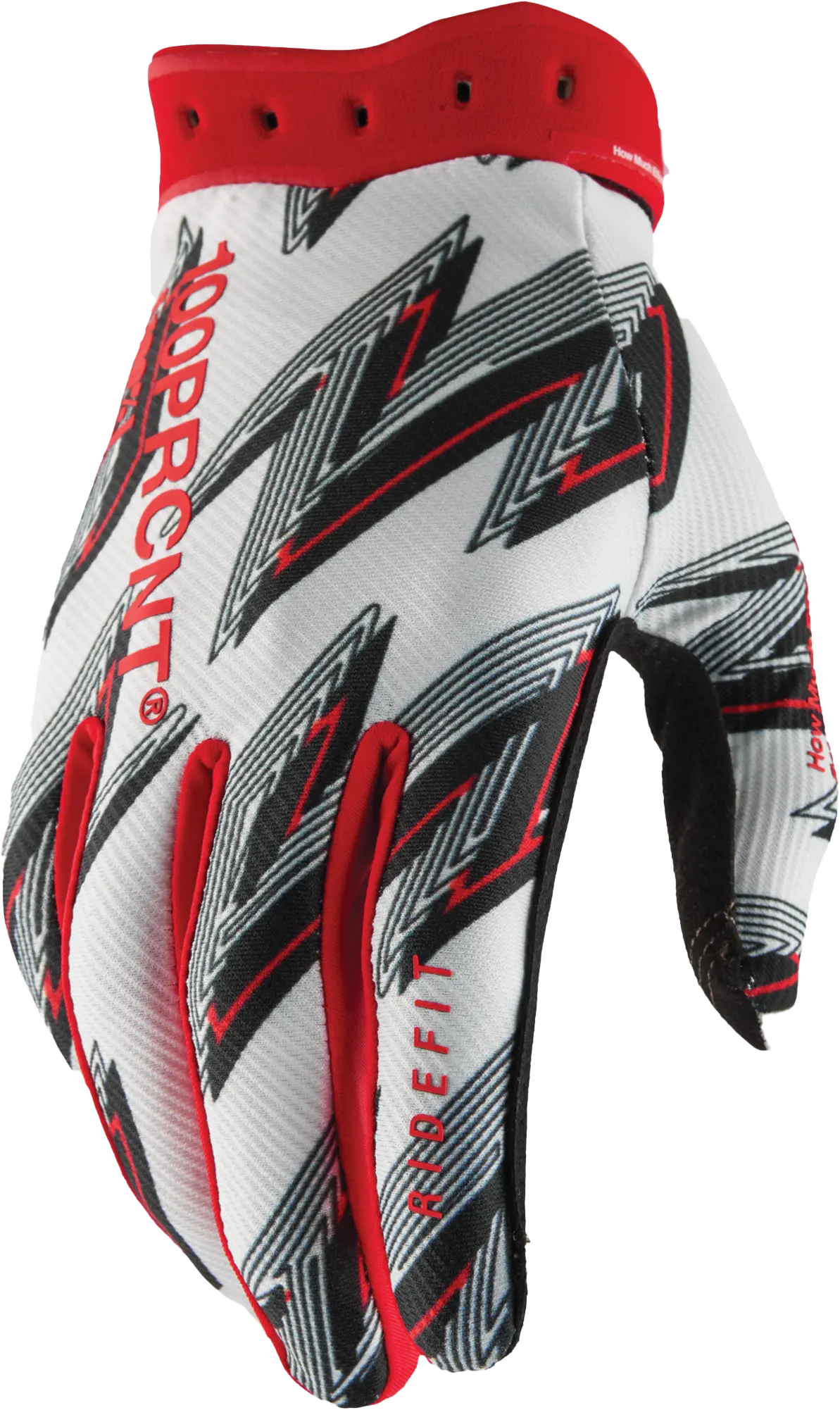 Ridefit Gloves White/Red Md 1