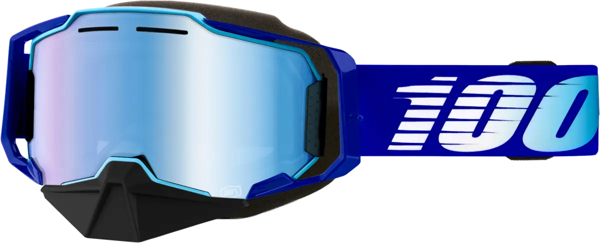 Armega Snowmobile Goggle Blue W/ Blue Mirror Lens 1