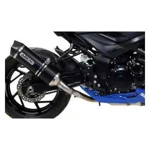 Arrow  Gsr 750 11-16/Gsx-S 750 17-25 Homologated Aluminium Dark Silencer With Carbon End Cap 71776Akn 1