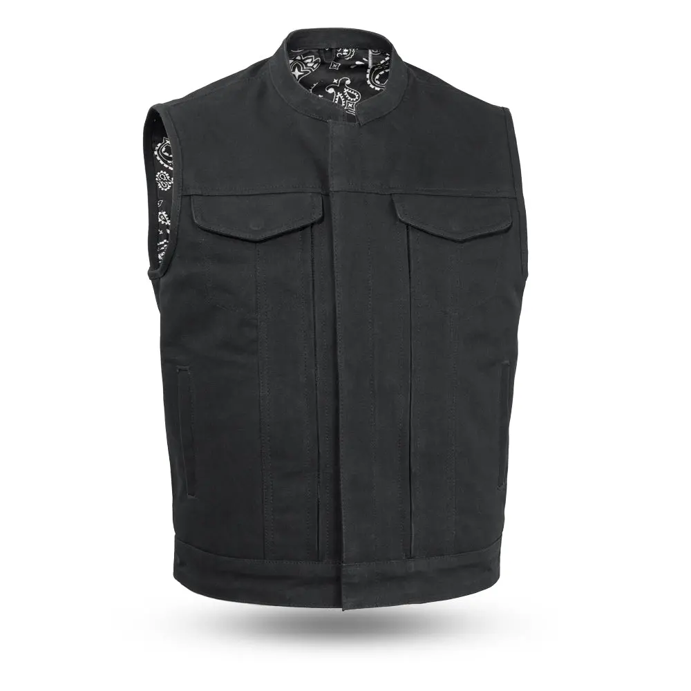 Highland V2 Men's Motorcycle Canvas Vest 1