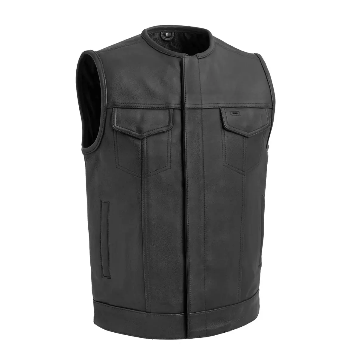 Highside Men's Motorcycle Leather Vest 1