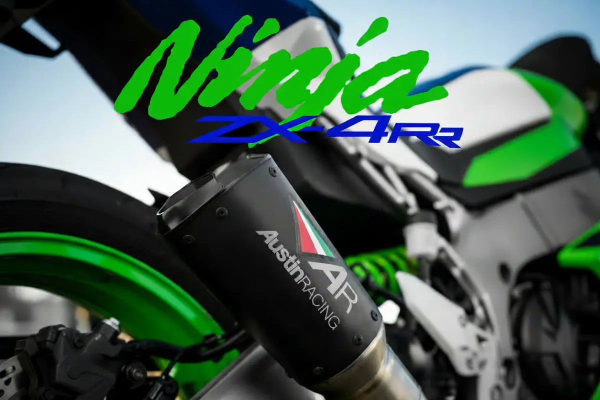 In Stock Austin Racing  V3 250Mm Black   Slip-On Compliant & Race Exhaust For 2023- 2025  Kawasaki Zx4r/Rr 1