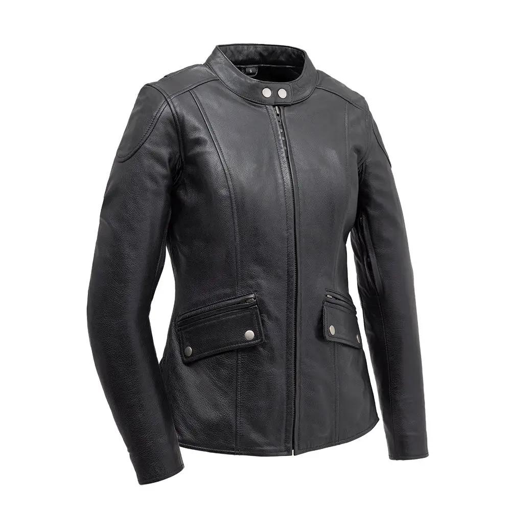 Jewel - Women's Motorcycle Leather Jacket 1
