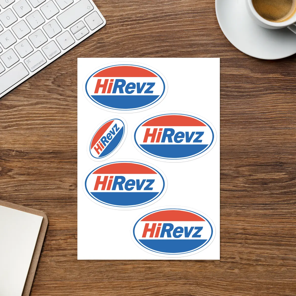 Hirevz 60'S Style Logo Sticker Sheet 1