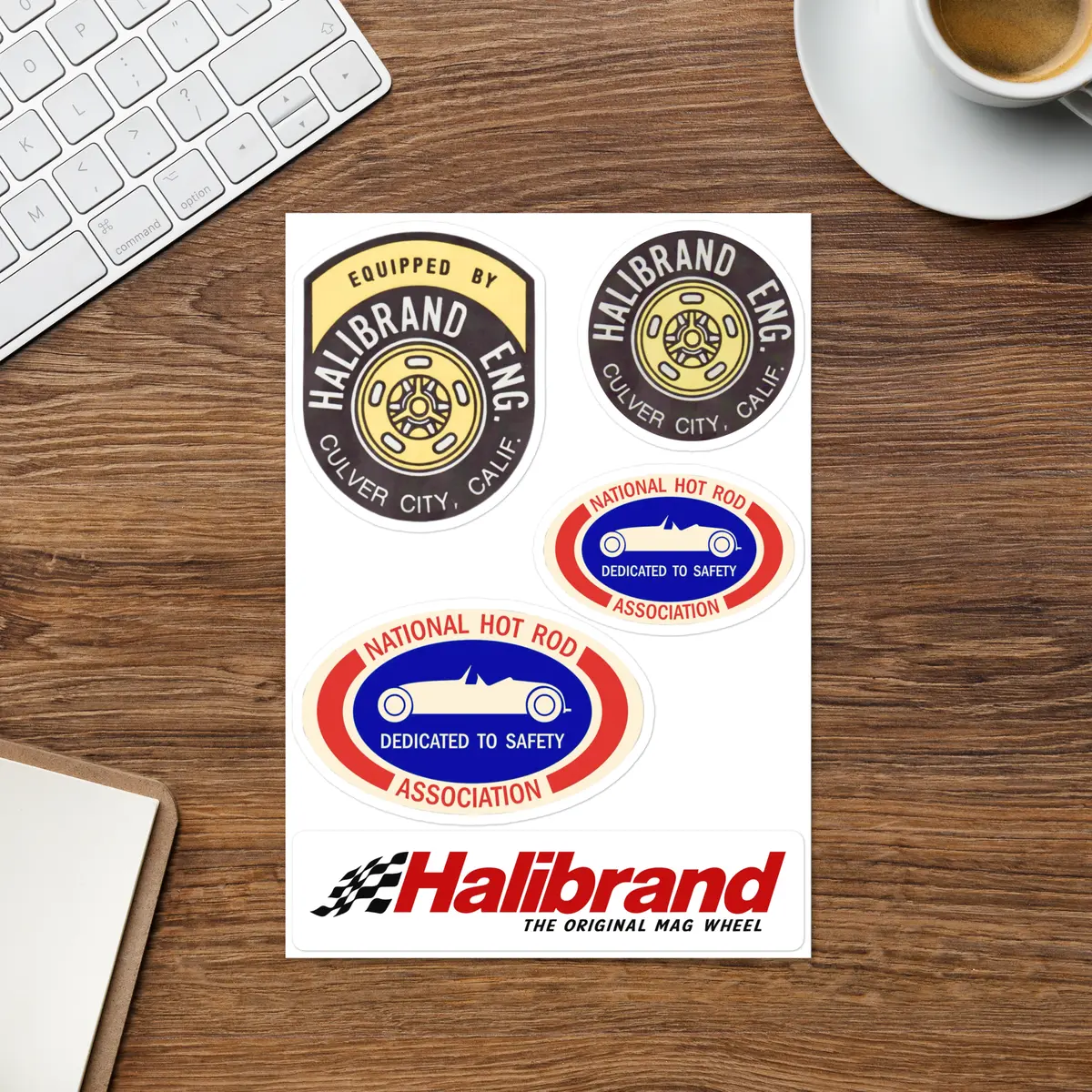 Hot Rod Racing Halibrand Nhra Sticker Sheet 1