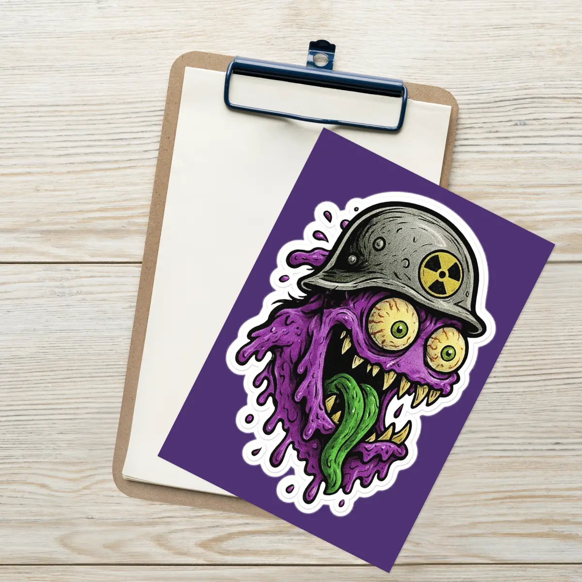 "Toxici-T!" Monster Head Sticker 2 1