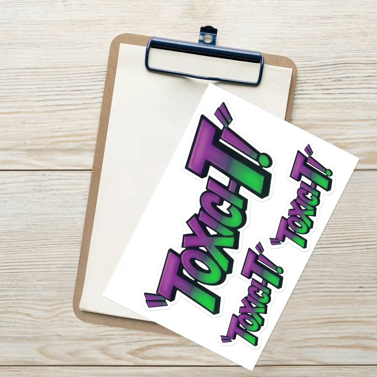 "Toxici-T!" Monster Car Name Sticker Sheet 1