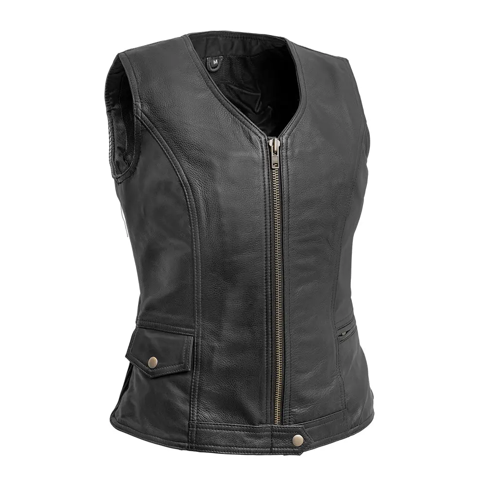 Lolita - Women's Motorcycle Leather Vest 1
