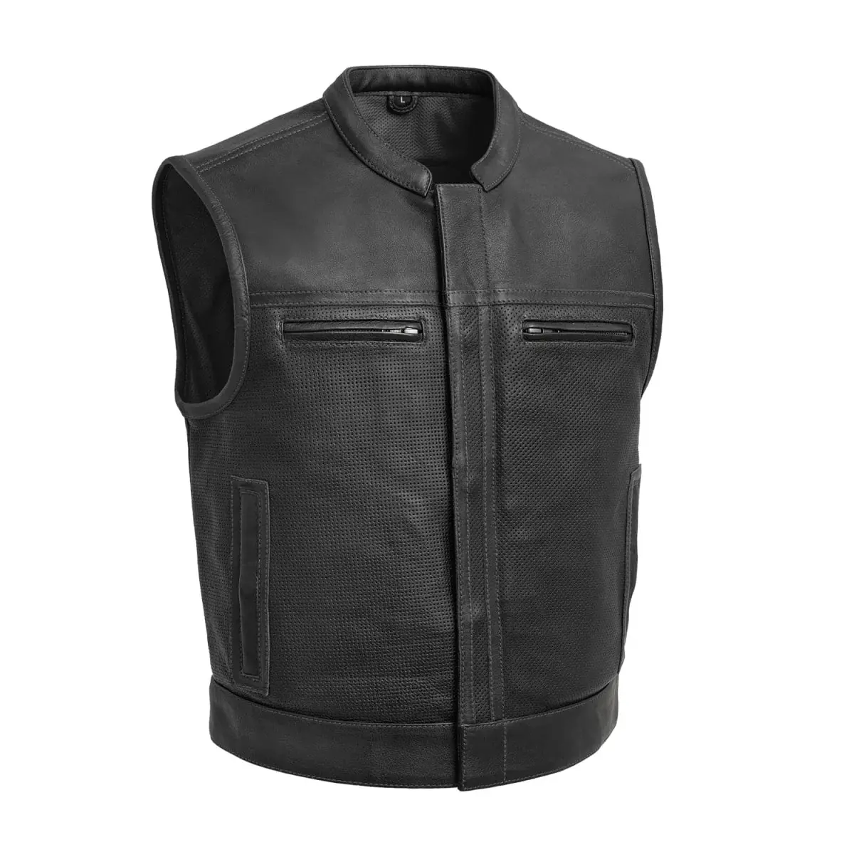 Lowrider Perforated Men's Leather Vest 1