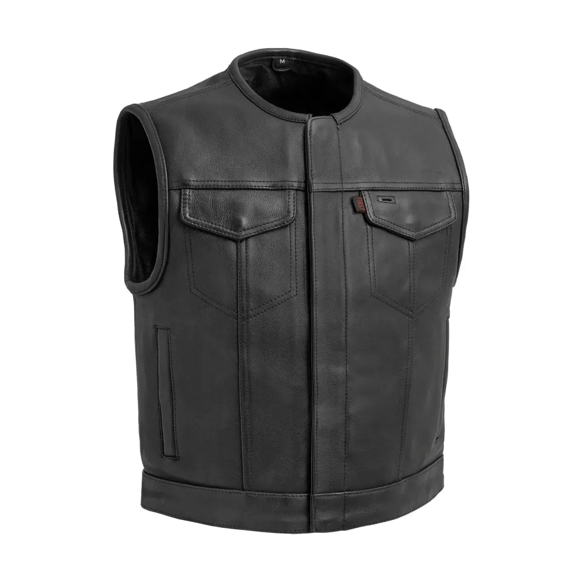 Lowside Men's Motorcycle Leather Vest 1