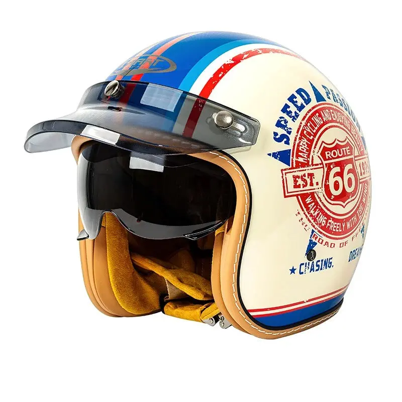 The Street King - Vintage Open Face Helmet - Dot & Ece Approved 1