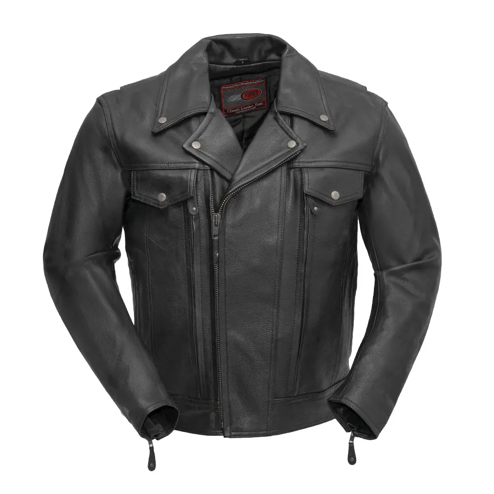 Mastermind Men's Motorcycle Leather Jacket 1