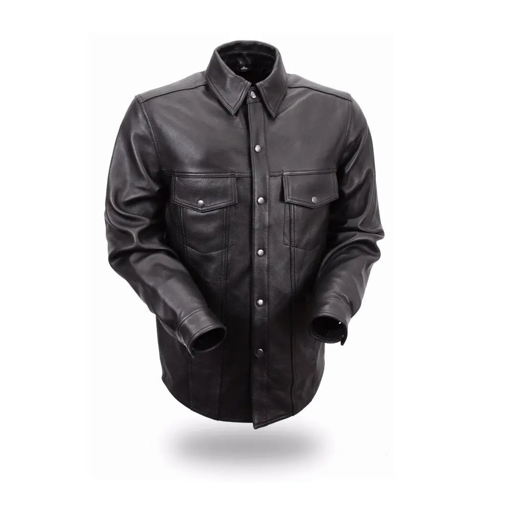 Milestone - Men's Leather Motorcycle Shirt 1