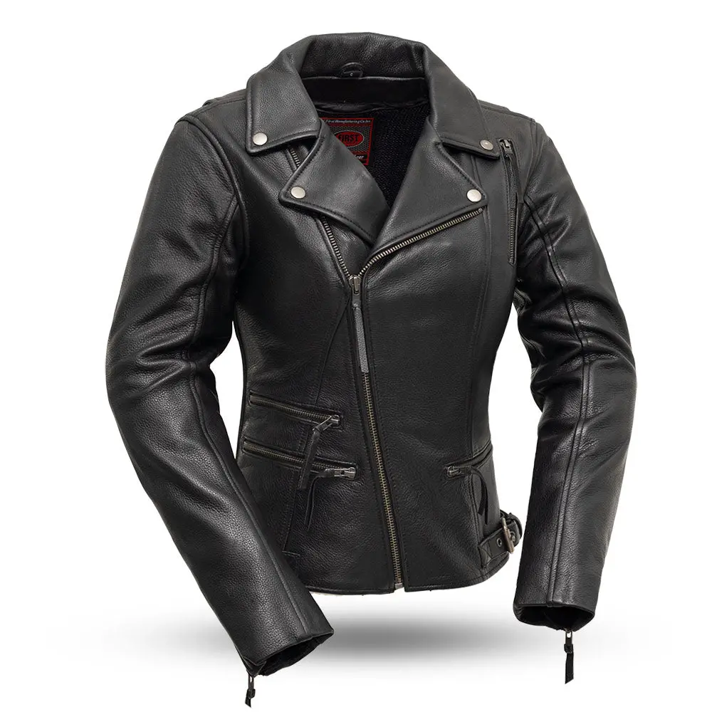Monte Carlo - Women's Leather Motorcycle Jacket 1