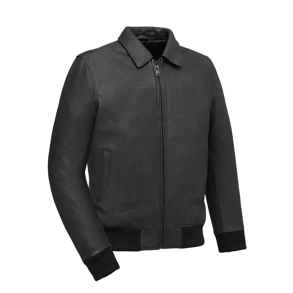 Moto Bomber - Men's Leather Jacket 1