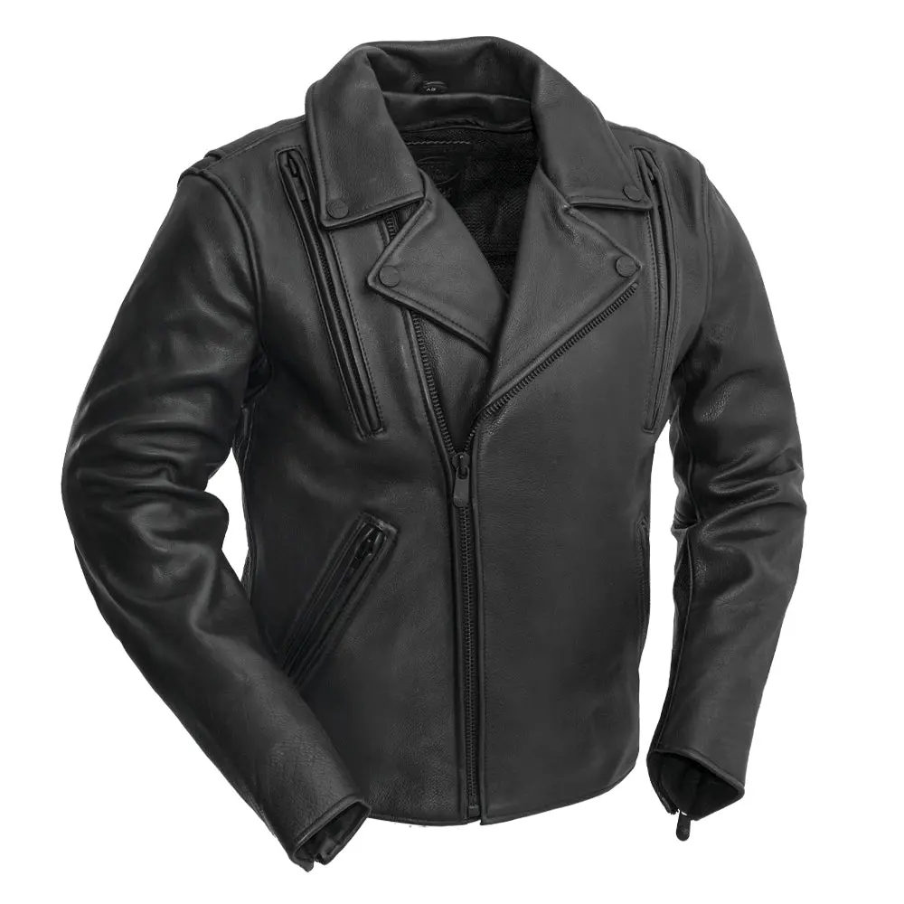 Night Rider Men's Motorcycle Leather Jacket 1