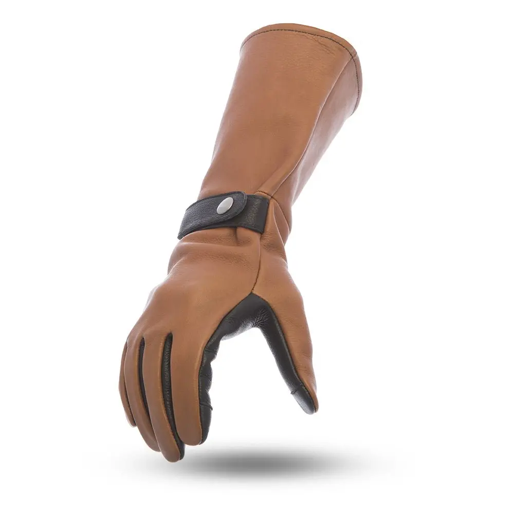 Phenom Men's Motorcycle Leather Gauntlet Whiskey 1