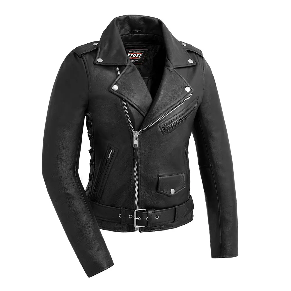 Popstar Women's  Motorcycle Leather Jacket 1