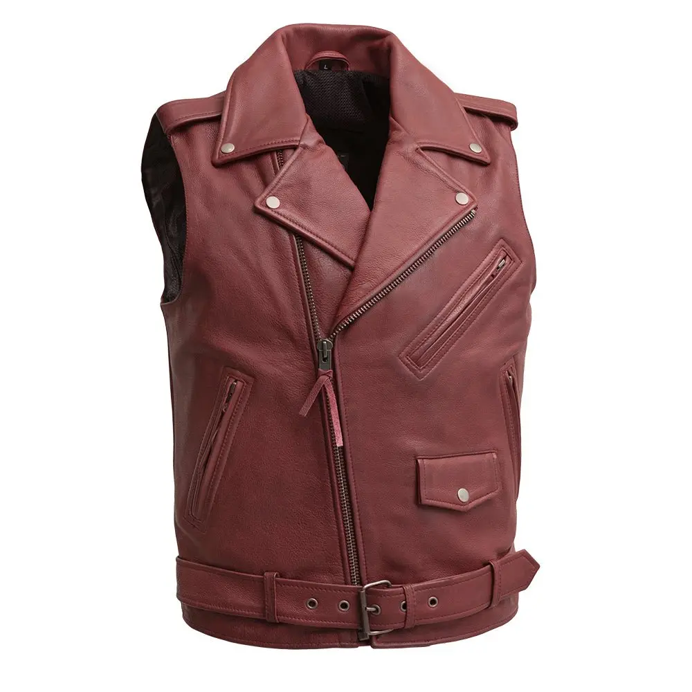 Roller - Men's Motorcycle Leather Vest 1