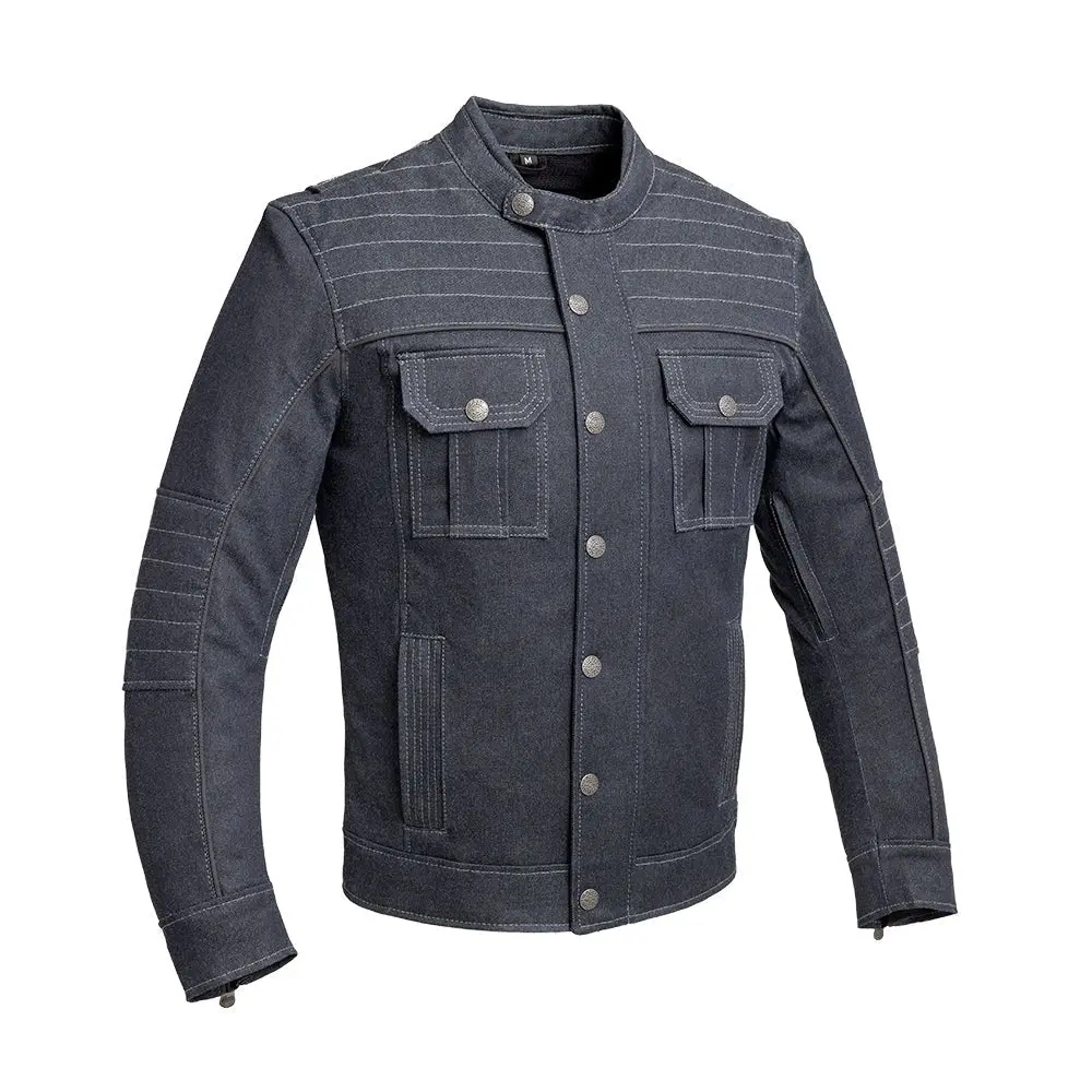 Rowdy Men's Thunder Denim Motorcycle Jacket 1