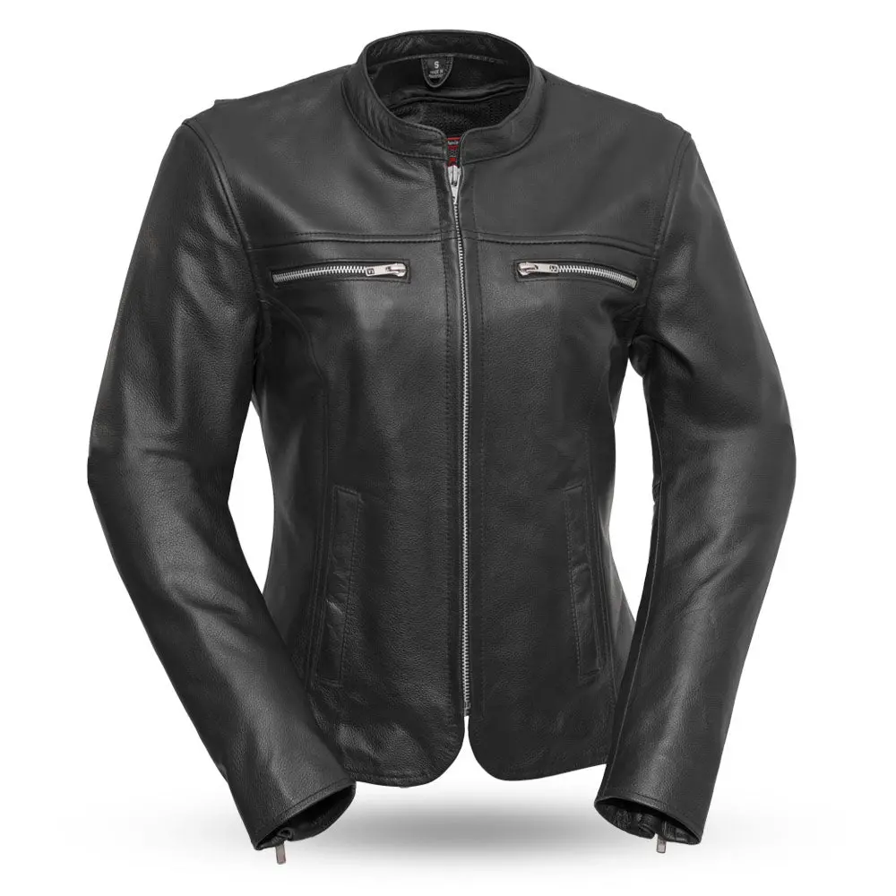 Roxy - Women's Leather Motorcycle Jacket 1