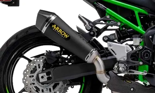 71856Xkn  Arrow X-Kone Slip-On Exhaust, Stainless Steel Dark Kawasaki Z900 A2  17-24 Us Models 1