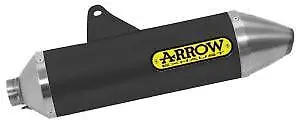 Arrow Honda Crf300l 21-24/Crf250l Rally 17-18 Homologated Aluminium Dark Thunder Silencer For Arrow Link Pipes 72528Aon 1